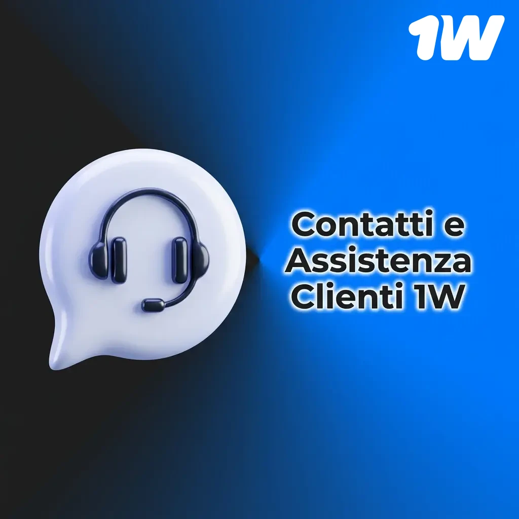 Assistenza clienti 1w disponibile 24/7 tramite live chat, email, modulo di contatto e Telegram per supporto immediato.