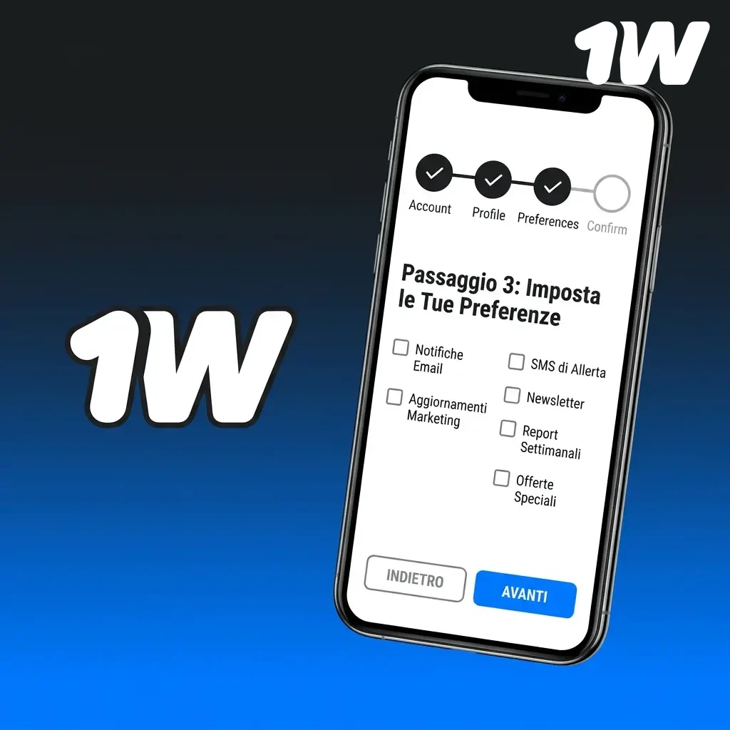 Registrazione sull'app mobile 1w: guida per iscriversi su Android e iOS con metodi multipli.
