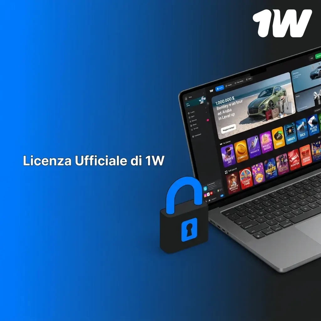 Licenza ufficiale 1w rilasciata da Curaçao eGaming per garantire correttezza, sicurezza e protezione dei giocatori.