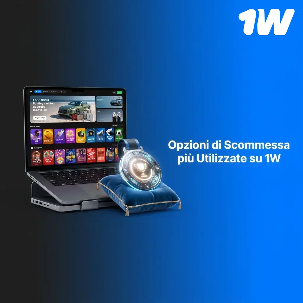 Opzioni di scommessa su 1w: live, prematch e multi live per scommettitori occasionali ed esperti.