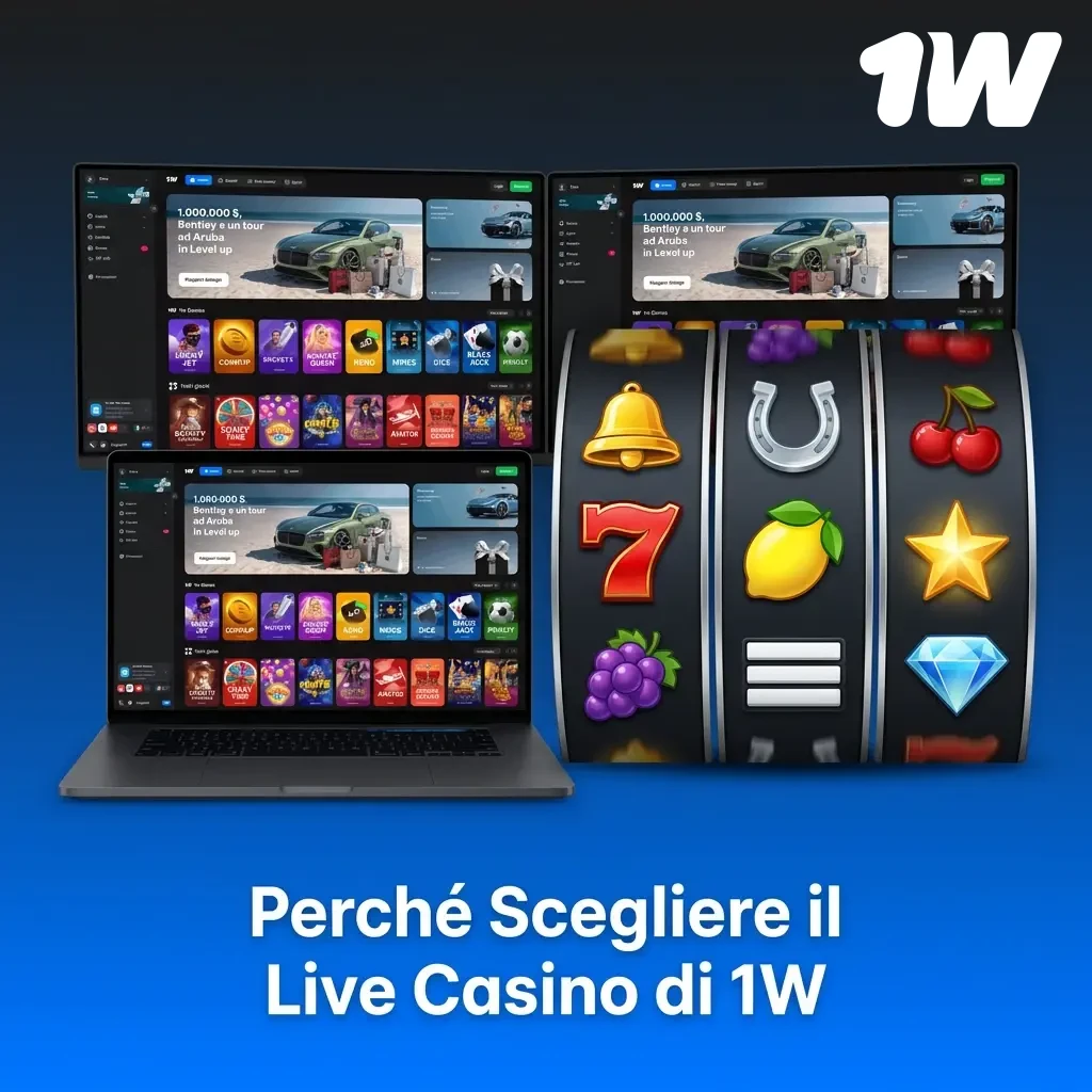 Dealer reali in diretta su 1w Live Casino: roulette, blackjack e giochi live con provider certificati da mobile.