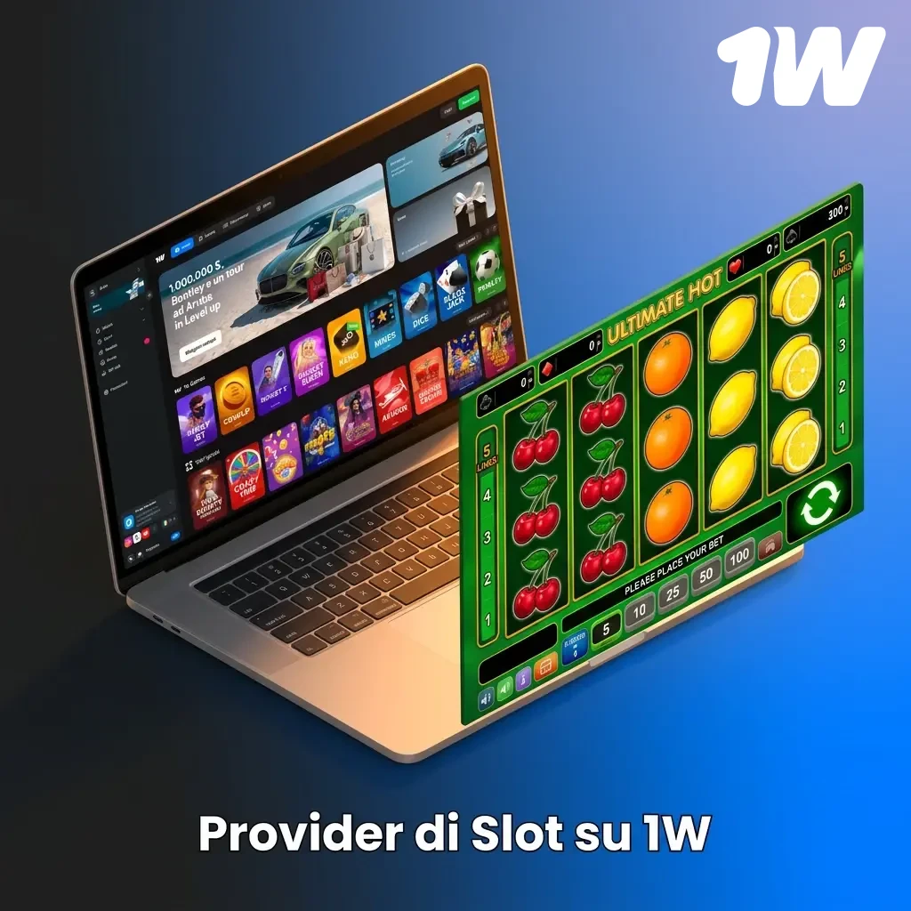 Logo dei principali provider di slot su 1w: Pragmatic Play, NetEnt, Microgaming ed Evolution Gaming
