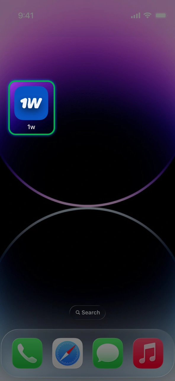 Inizia la tua esperienza di gioco mobile scaricando l'app iOS dedicata di 1w.