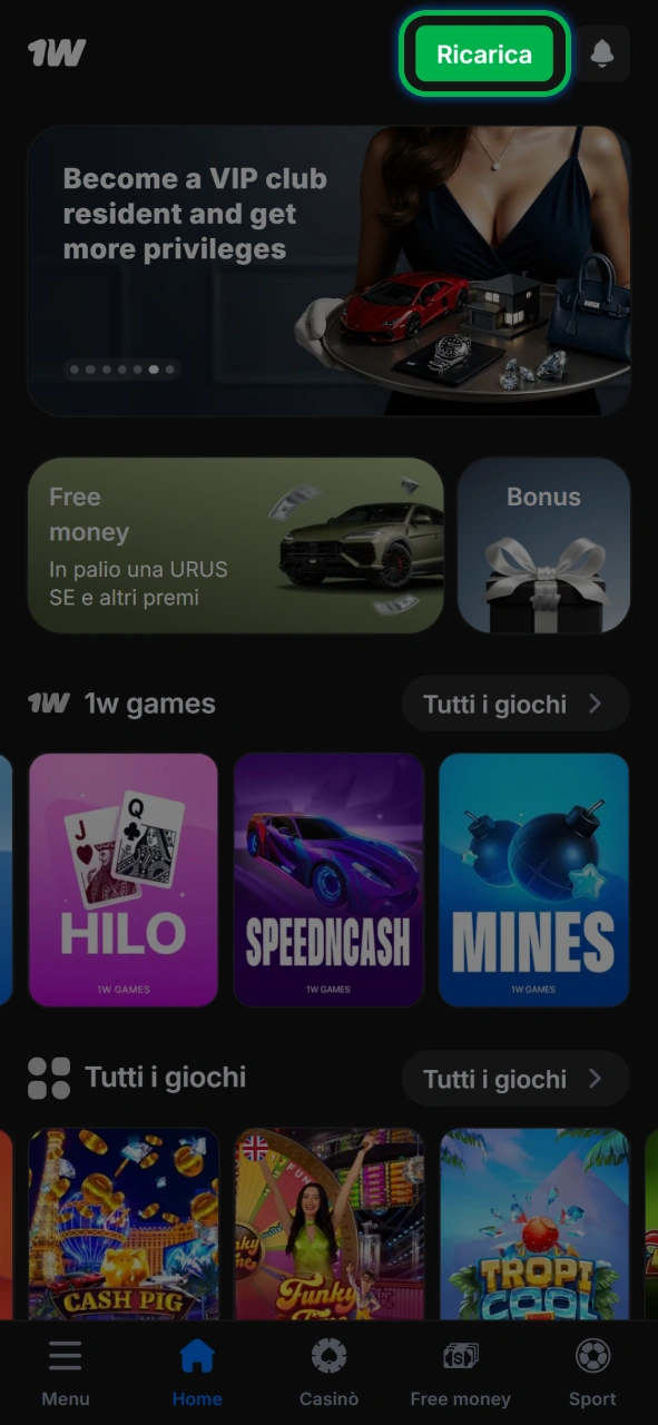Ricarica il tuo conto gioco 1w utilizzando i codici bonus stagionali disponibili.