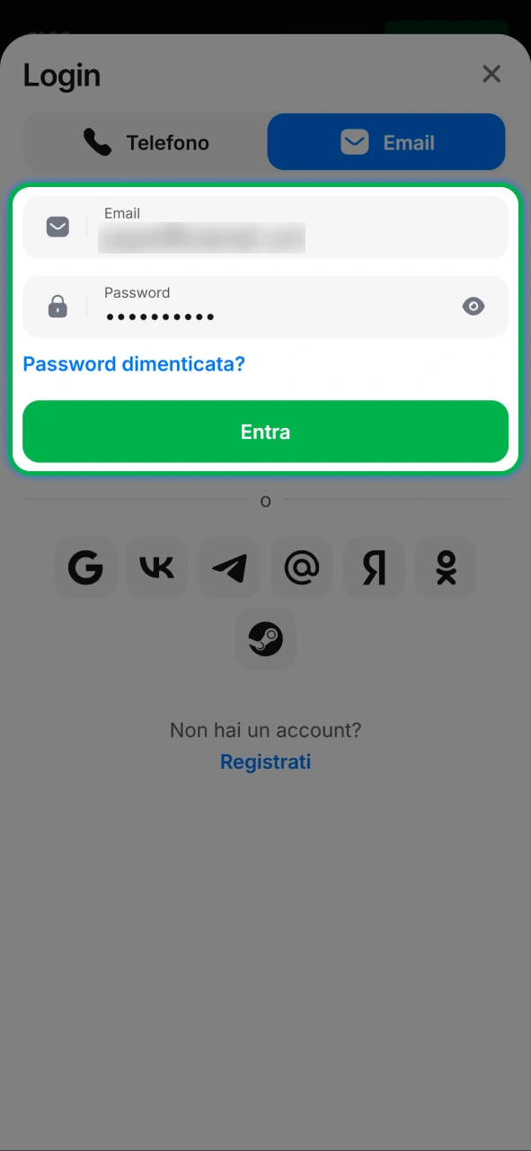 Accedi al tuo account per incassare le vincite accumulate su 1w.
