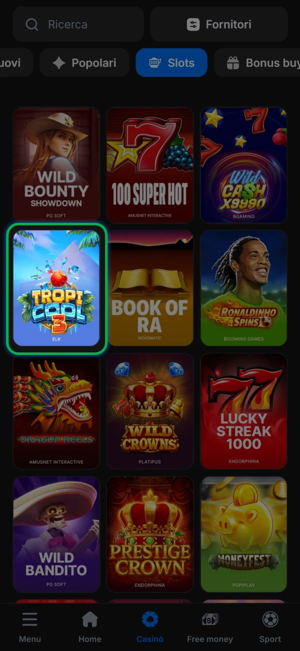 Esplora la lobby delle slot di 1w per trovare i titoli più recenti e i jackpot più alti.