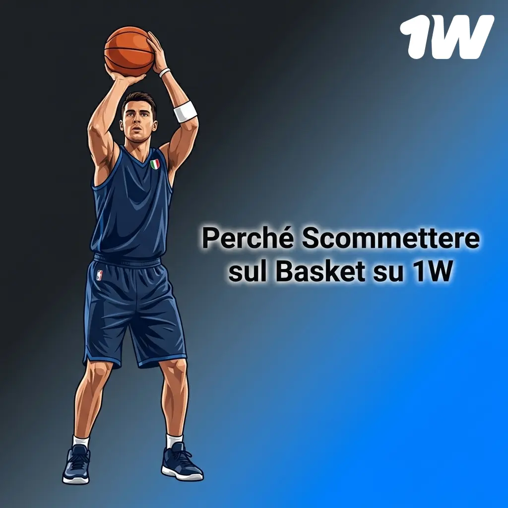 Scommesse basket su 1W: quote competitive, live betting, NBA, Eurolega e Serie A con app mobile e licenza ADM.